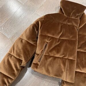 Ribbed Velour Gold Rush Puffer